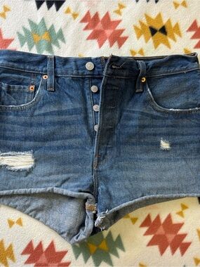 Levi's Blue High Waist Women’s Denim Shorts